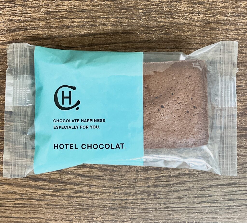 ホテルショコラ（Hotel Chocolat）のチョコレートフィナンシェ パッケージ表