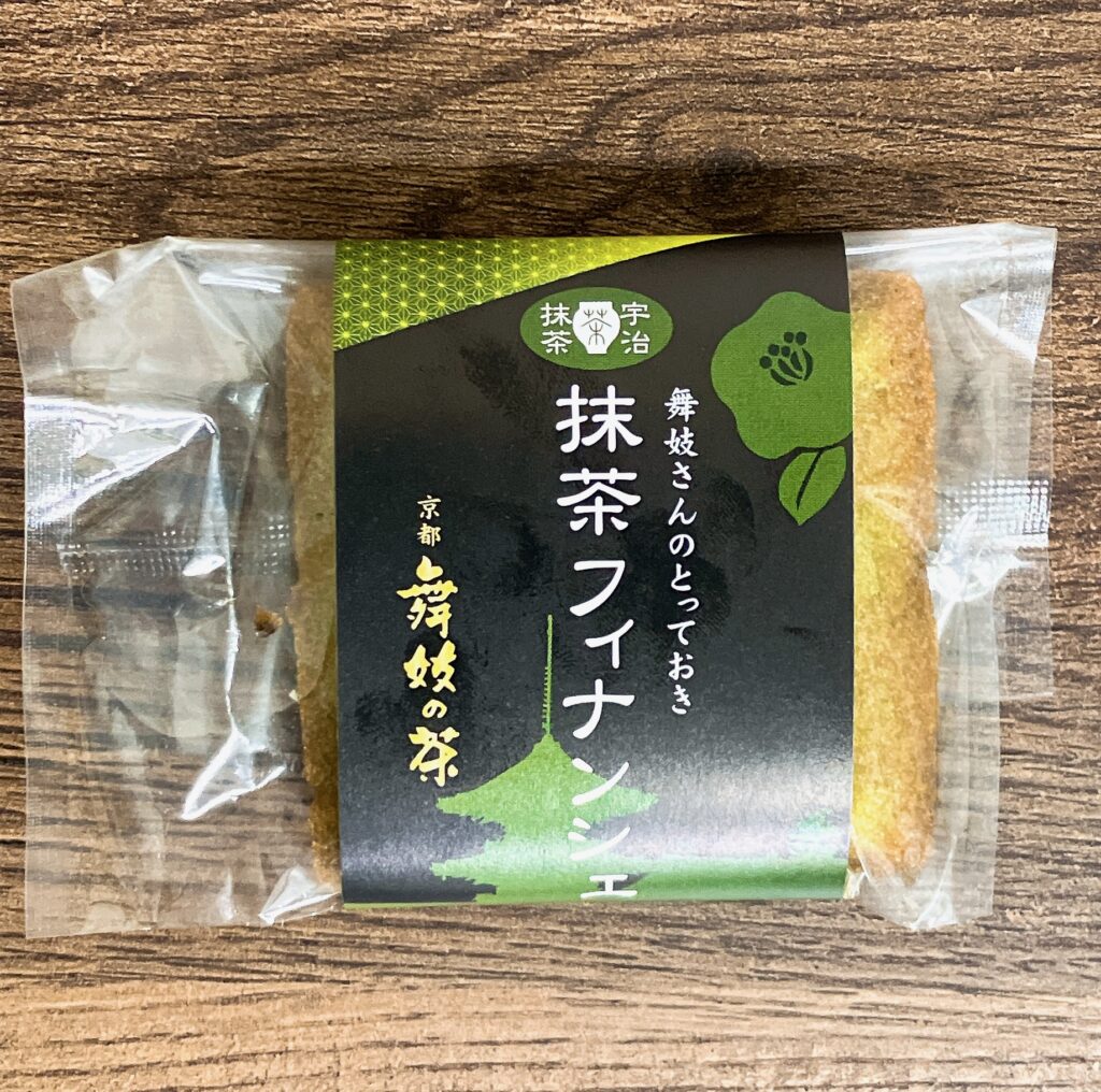 京都舞妓の茶本舗の抹茶フィナンシェ パッケージ表