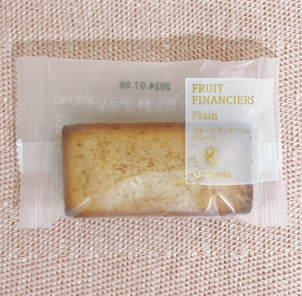 日本橋千疋屋総本店のフルーツフィナンシェプレーン パッケージ表