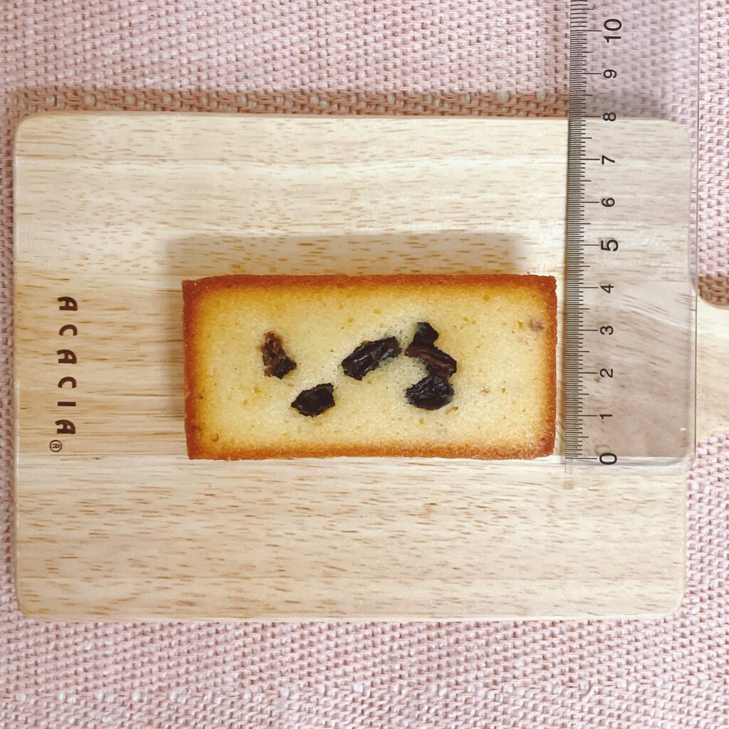 日本橋千疋屋総本店のフルーツフィナンシェラムレーズン 大きさ