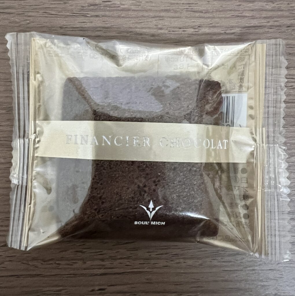 ブールミッシュのフィナンシェ・ショコラ パッケージ表
