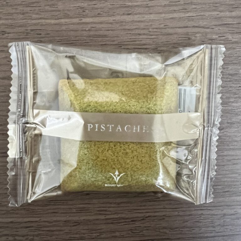 ブールミッシュのピスタチオ・フィナンシェ パッケージ表