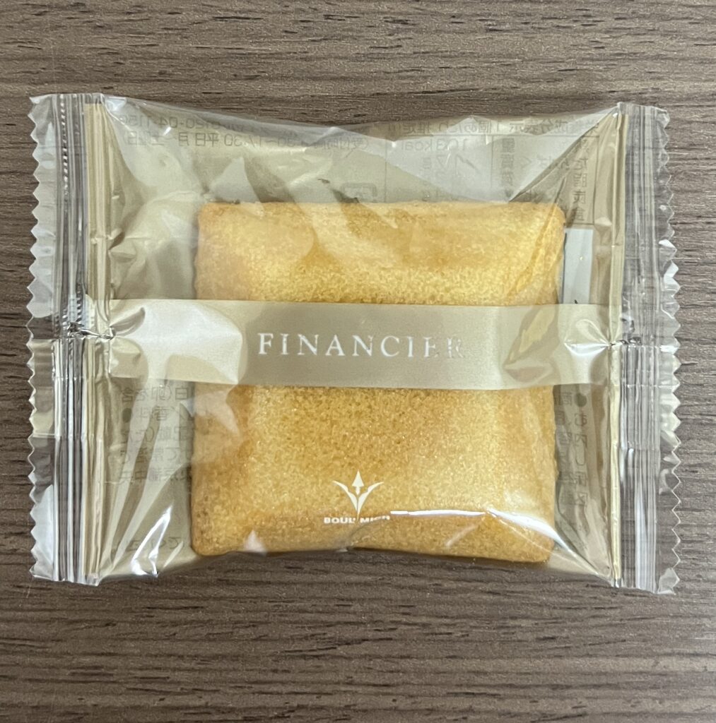 ブールミッシュのフィナンシェ プレーン パッケージ表
