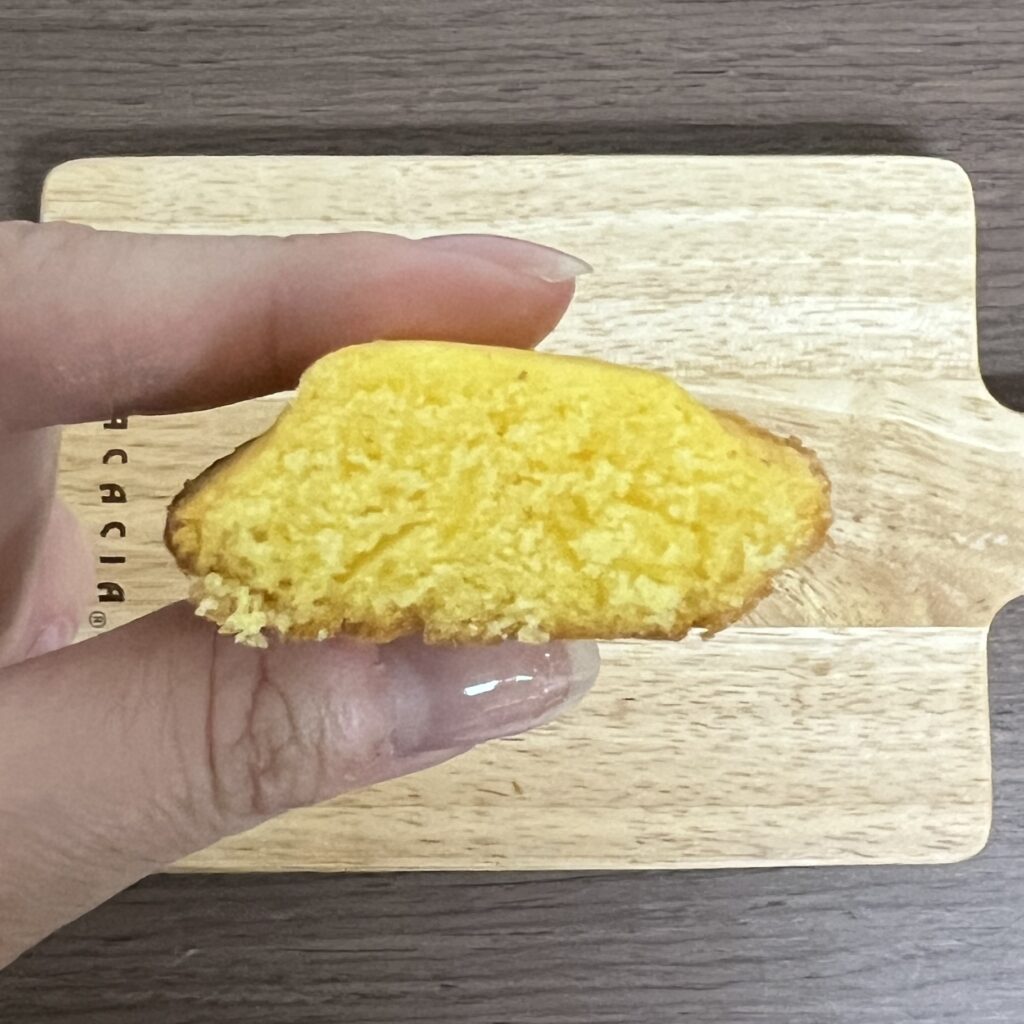 ハリーズレシピのマドレーヌレモン 断面
