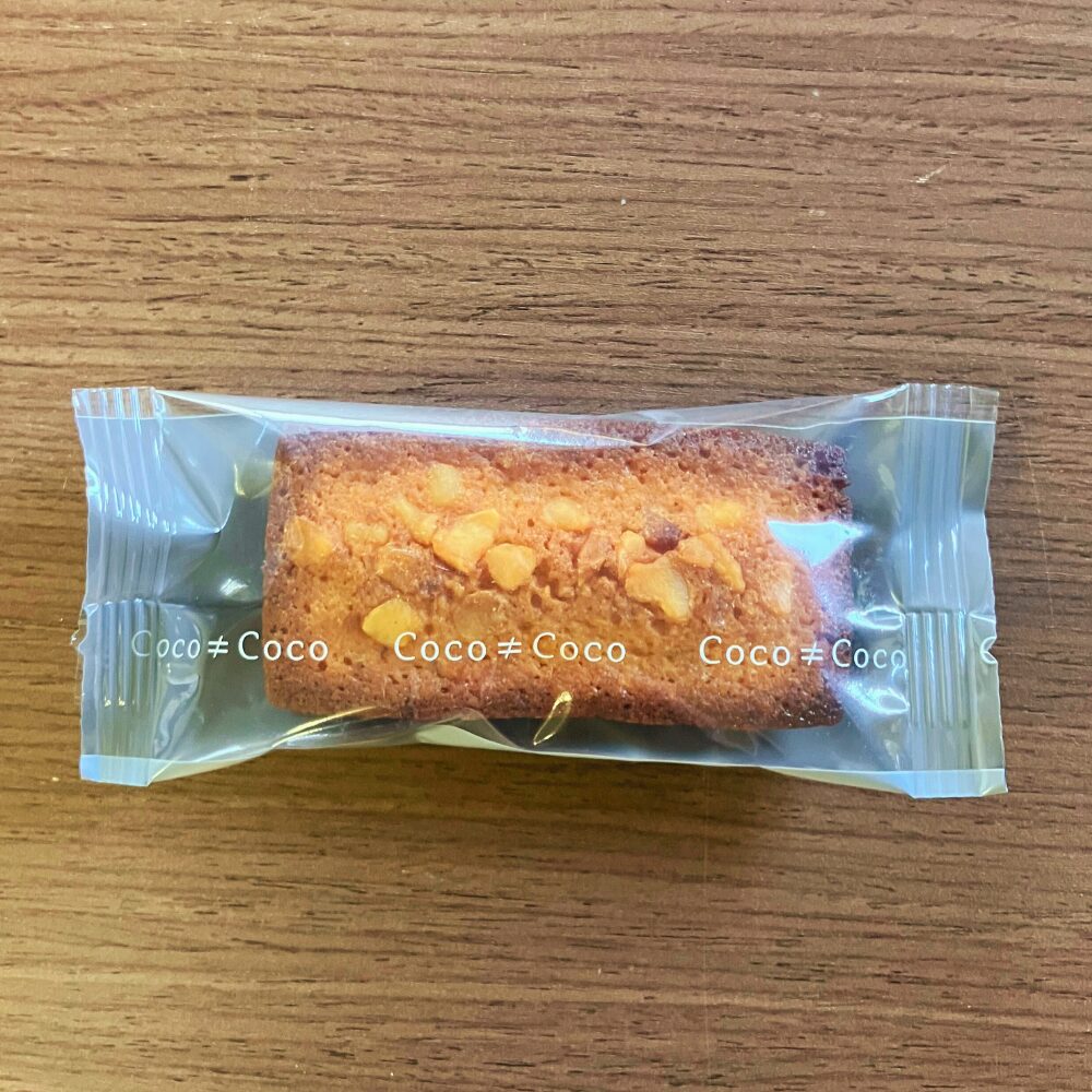 Coco≠Coco（ココココ）のマカダミアフィナンシェ パッケージ表