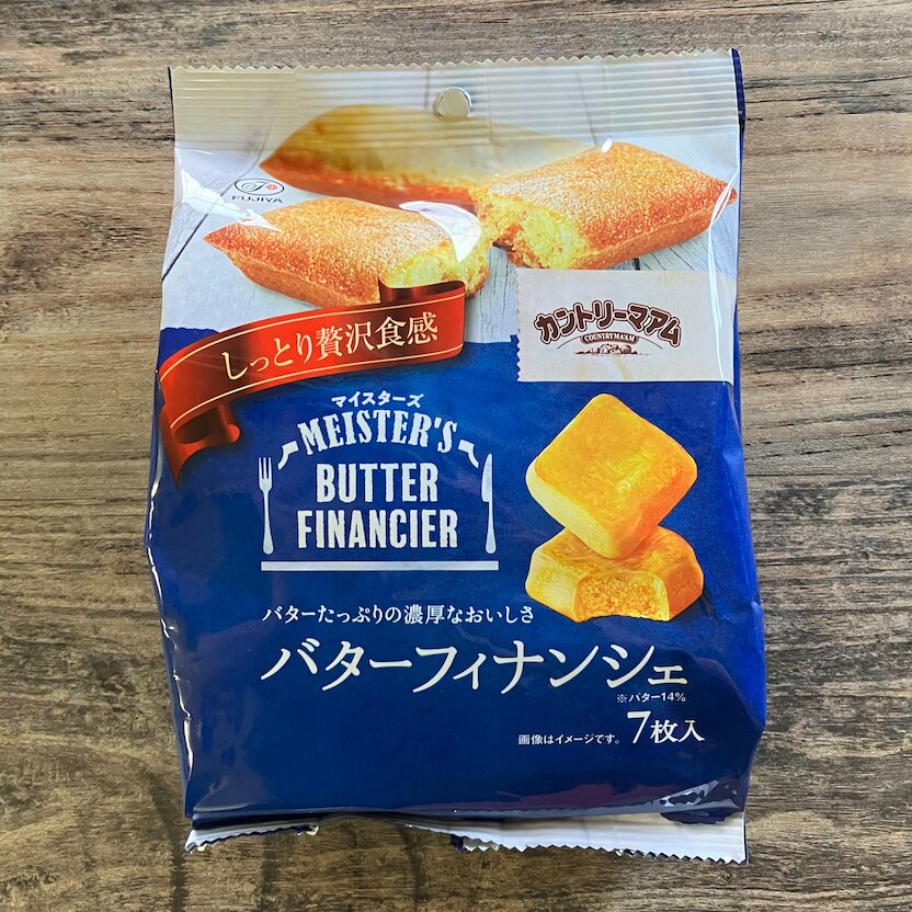 不二家の７枚カントリーマアムマイスターズ（バターフィナンシェ）  パッケージ表