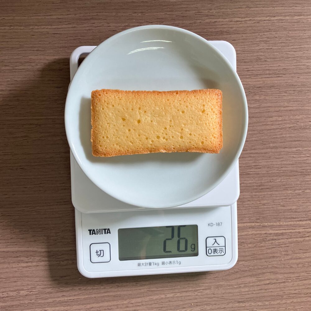 ニューデイズの発酵バターを使ったフィナンシェ 重さ