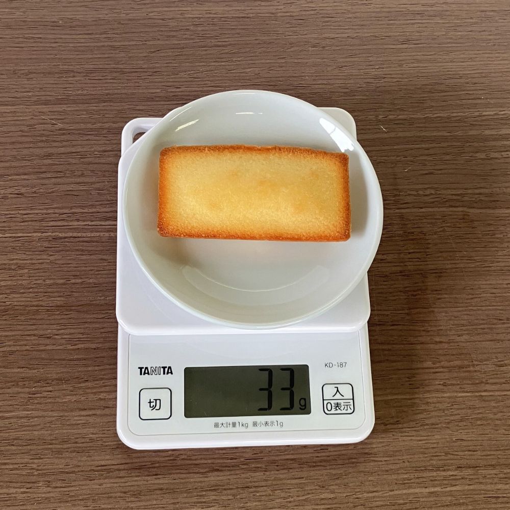ミニストップの発酵バター風味のフィナンシェ 重さ
