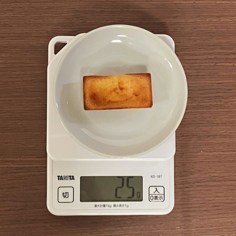 ちひろ菓子店の人生最高のフィナンシェ北海道バター 重さ