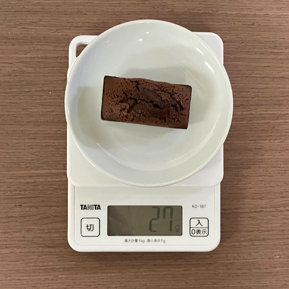 ちひろ菓子店の人生最高のフィナンシェ極みショコラ重さ